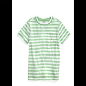 New Ralph Lauren Green Stripe Tee